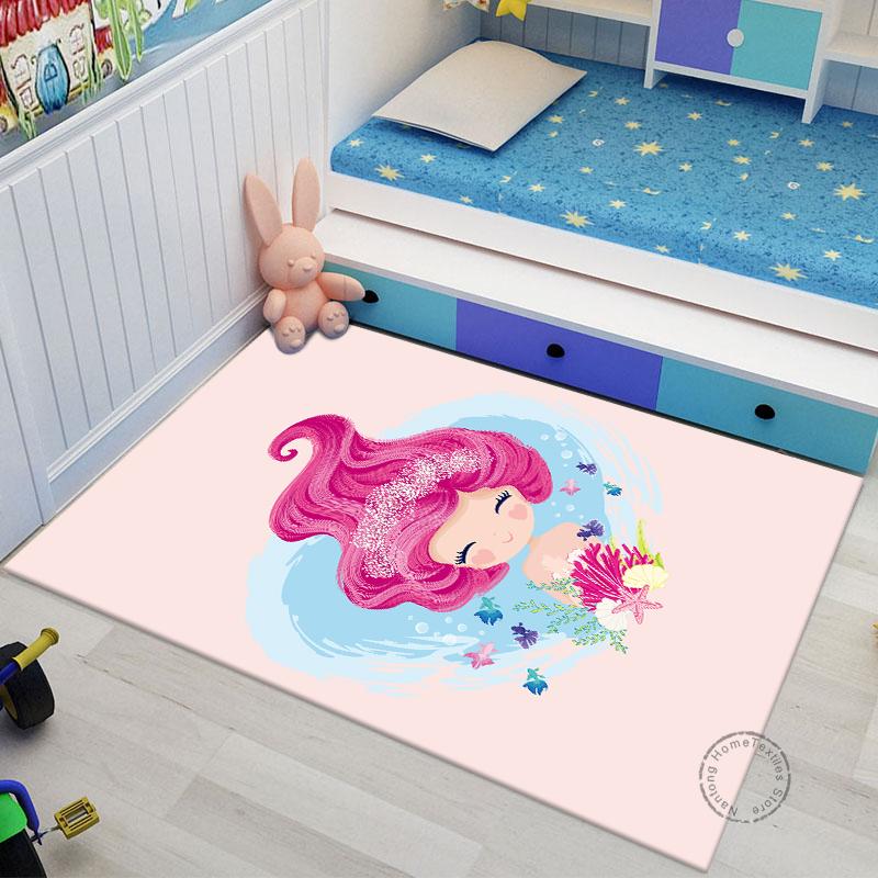 

Новорічний подарунок у стилі Mermaid Art Килим із друкованим зображенням HD, декоративний килим для вітальні, диван, протиковзкий килимок, пряма доставка Alfombras 40x60cm(15x23 in)