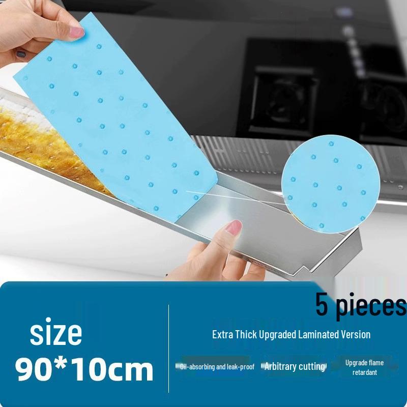 

Хлопковые полоски для поглощения масла для вытяжки: Водонепроницаемые Маслостойкие Наклейки и Поддон для Сбора с Синей Пленкой.