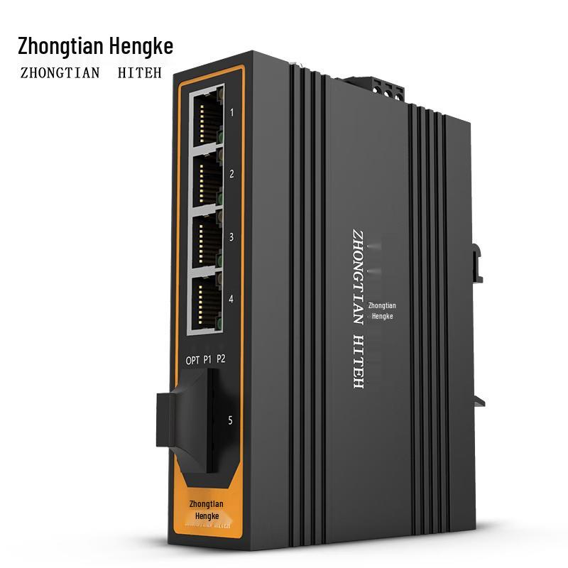 Zhong Tian Hitech 1 Optical 4 Electrical Industrial Fiber Optic Transceiver
