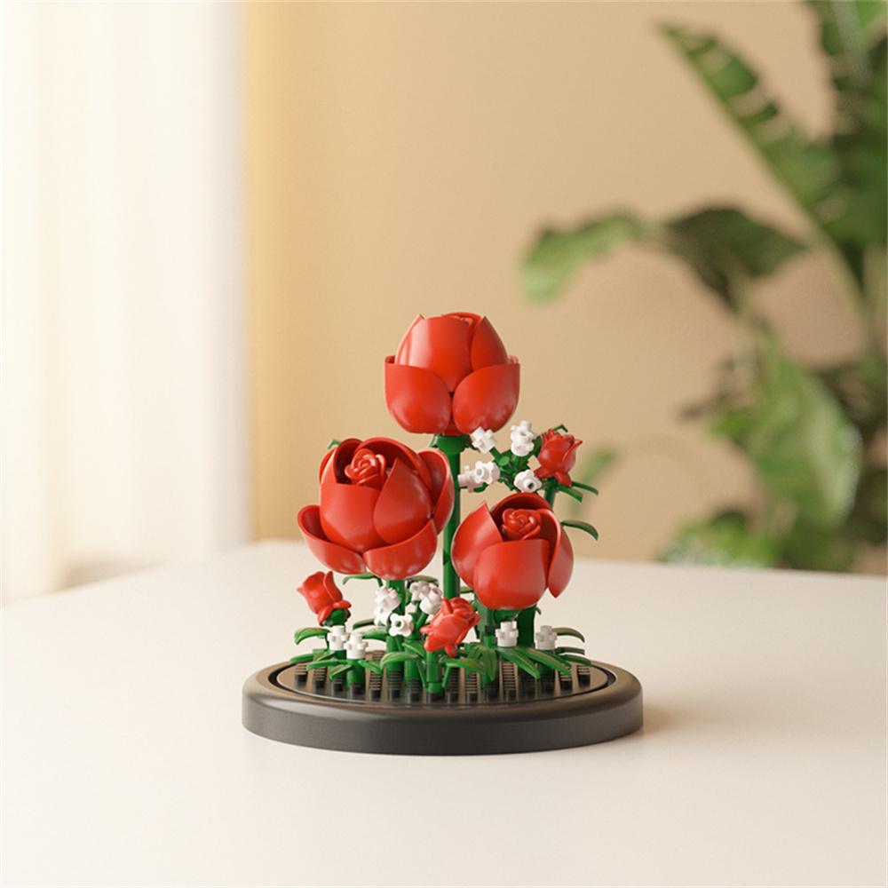 Ewiger Blumenstrauß Bonsai Topfpflanze Mikro-Bausteine Modell Heimdekoration Spielzeug für Kinder Geburtstagsgeschenk