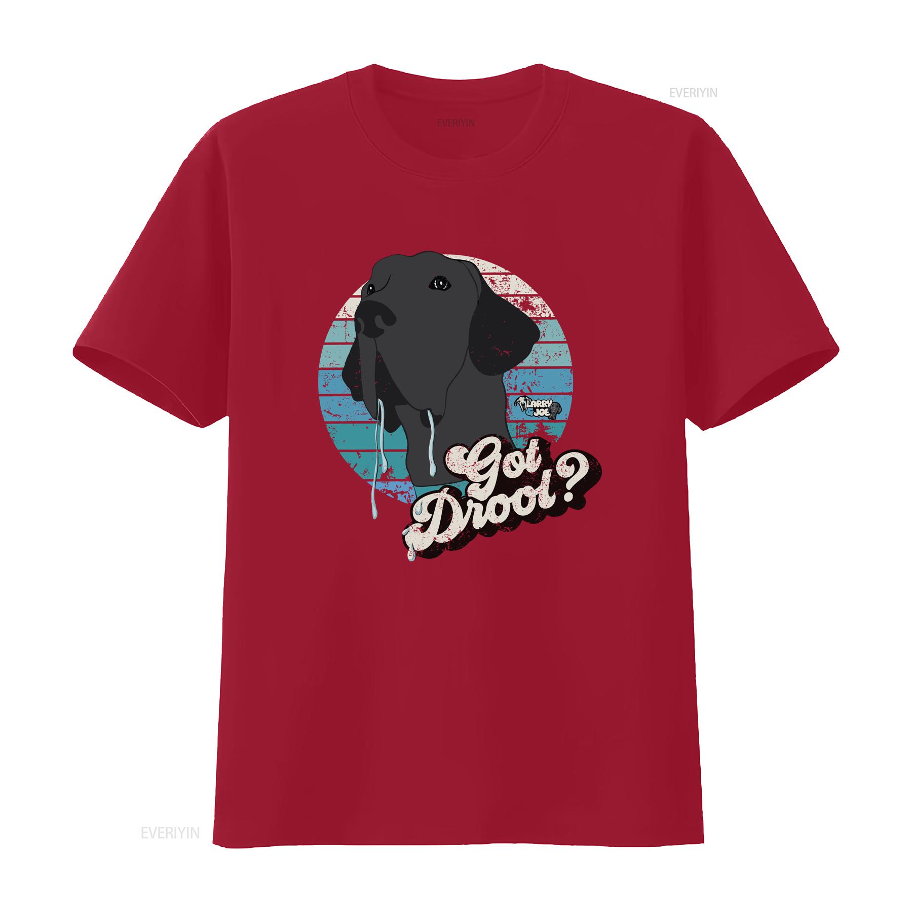 

Larry and Joe Merch Great Dane Drool Face Black tee Funny T Shirt vintage Washed Stylish Casual Breathable Comfortable homme S