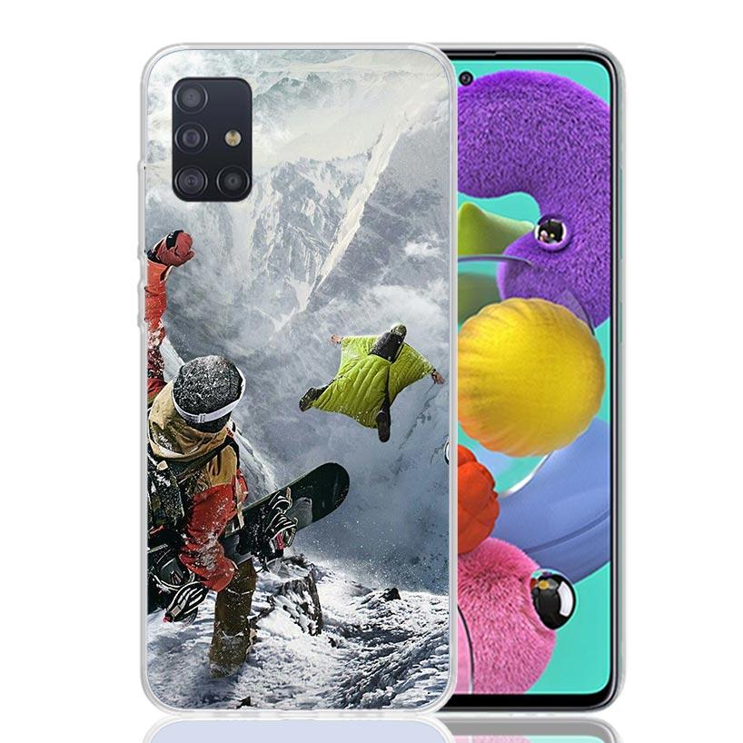 Adventure Snowboarding Extreme Phone Case For Samsung Galaxy A52 A32 A22 A12 A02S A50S A30S A51 A31 AA71 Note 20 Ultra 10 S10 Pl