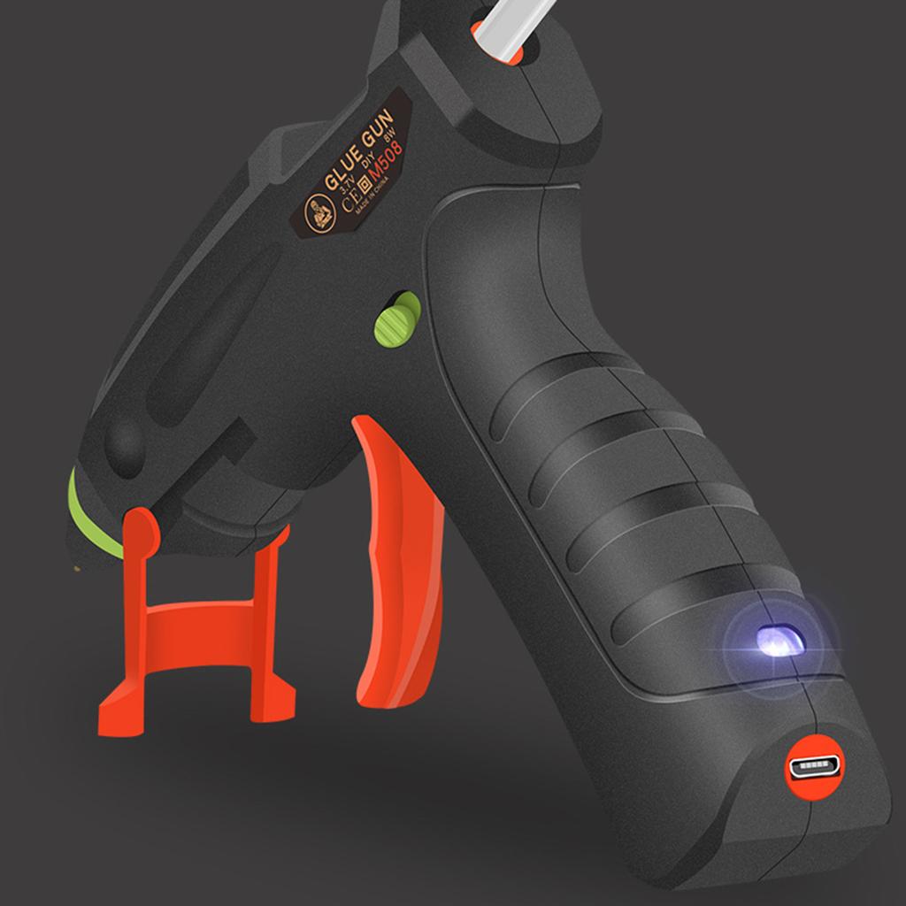 Cordless Hot Glues Guns Rechargeable Fast Heating 2400mAh Battery with Copper Nozzle for DIY Crafts and Quick Repairs