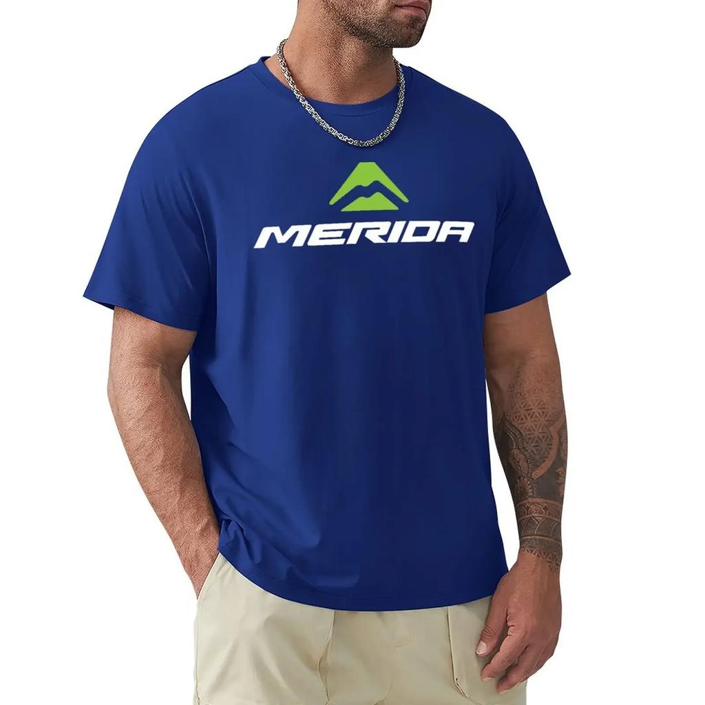 sports fans plus size tops men clothings New fashion heavyweight vintage Summer Round Collar streetwea Merida Cycles T-shirt
