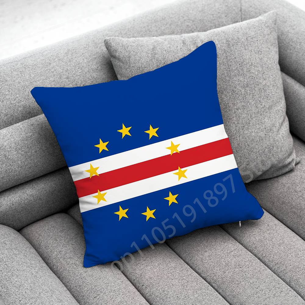 Afrika Kap Verde Reisepass Flagge Kissenbezug für 45X45cm 40X40cm 55X55cm 50X50cm 30X30cm Quadratischer Auto-Kissenbezug Muschel