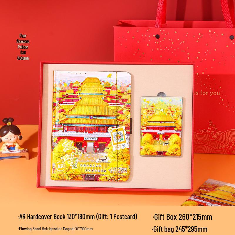 Forbidden City & Summer Palace Journal Set with Temple of Heaven Sand Magnets - Chinese Souvenir Gift