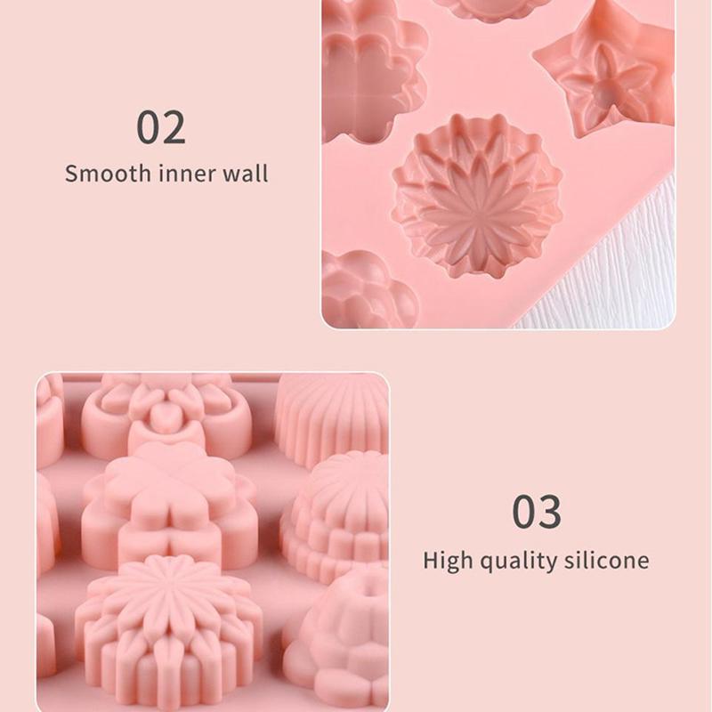 Flower Molds Silicone Daisy Flower Fondant Chocolate Molds Floral Sunflower Tulip Daisy Candy Baking Accessories Cake Tools