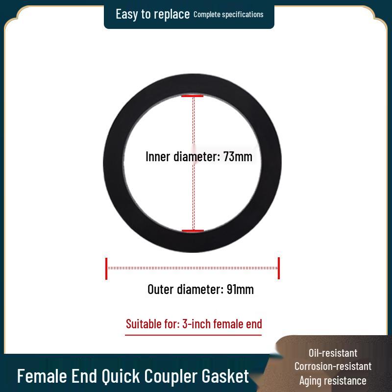 Schnellkupplung Buchse Dichtung 1-4 Zoll Dichtring Unterlegscheibe mit Laschen und Griff