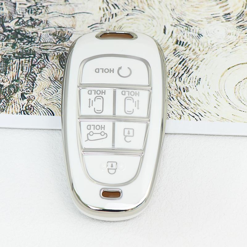 4 5 6 7 8 Buttons TPU Remote Key Shell Fob Case Cover for Hyundai 2020-2021 Sonata Nexo DN8 Santa Fe TM Tucson NX4 Staria Ioniq