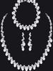 4 Pieces of Women's European and American Fashionable Pearl Necklaces, Earrings, Bracelets, 4 Sets of Wedding and Party Jewelry