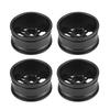 4pcs Set Tire Tyre Aluminium Alloy Hubs Wheel Rims for 1:10 Drift Racing RC Car (Black)