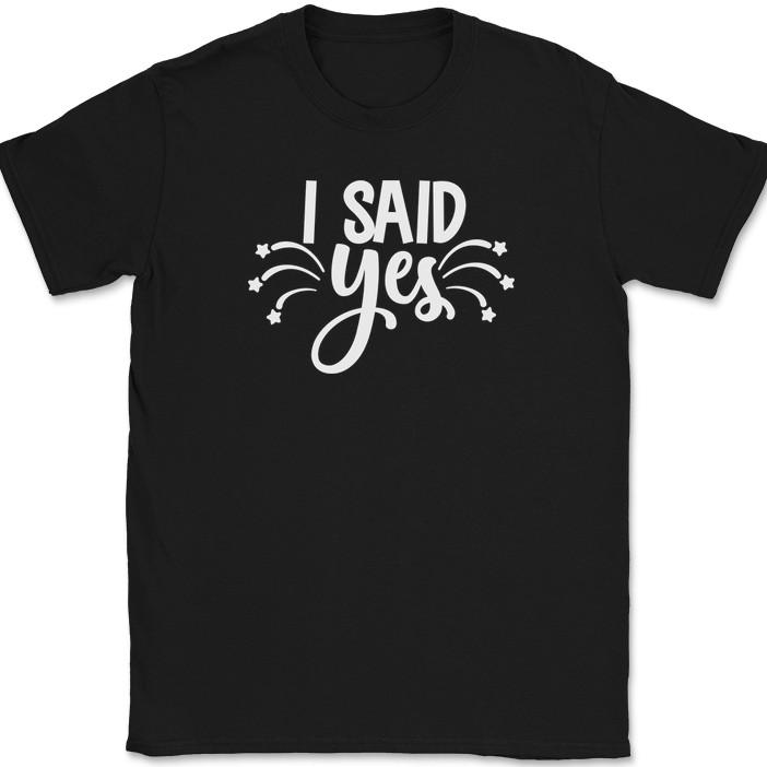 

Я сказала «Да» Футболка Свадебная Вечеринка Невеста Мероприятие Групповой Подарок Жених Текст Футболка M