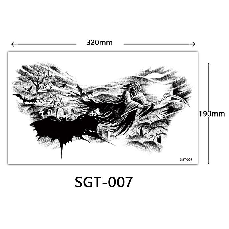 Flower Chest Tattoo Sticker, Chest Tattoo Sticker, Color Half Nail Large Picture Tattoo Sticker