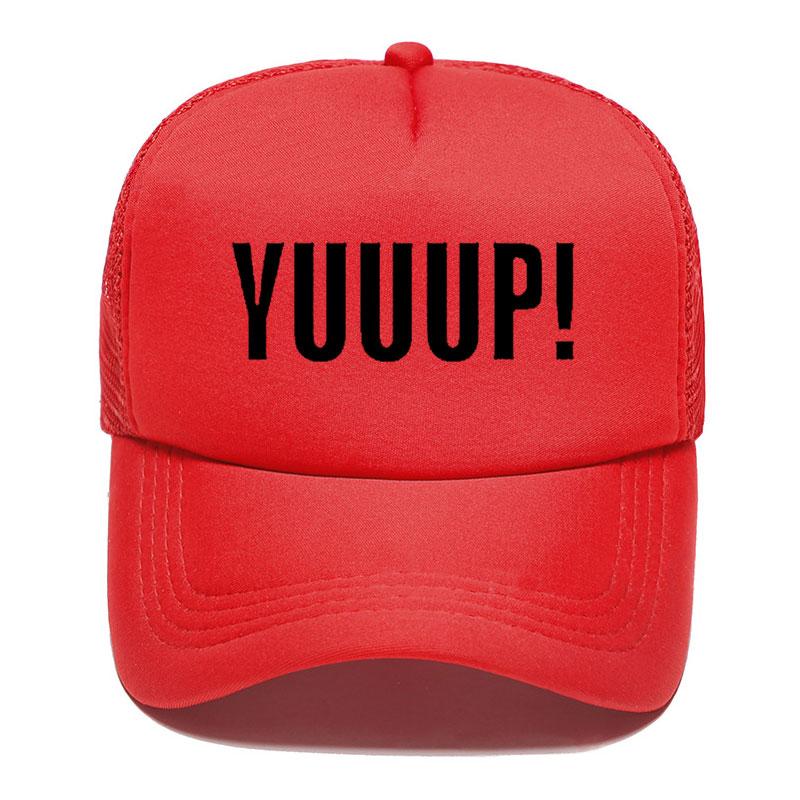 

Новий літній стиль Funny Adult YUUUP! Бейсболка з друкованими літерами Високоякісна унісексна шапка для водія вантажівки, регульовані шапки Kids Size 52to55cm