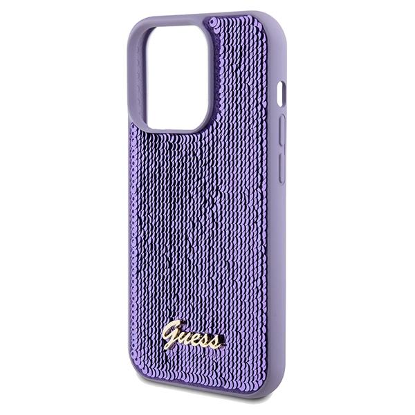 Guess Guhcp14Xpsfdgsu Iphone 14 Pro Max 6.7 Fioletowy/Purple Hardcase Sequin Script Metal