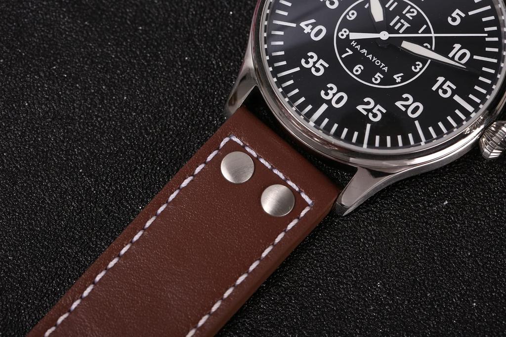 HAMAYOTA Automatic Military Watch with Japanese Watch Men's Movement, Pilot's (Black)