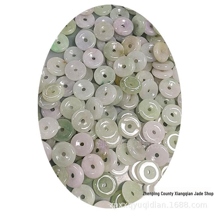 1.3cm Myanmar Jade Buckle Jewelry Accessories DIY Buttons