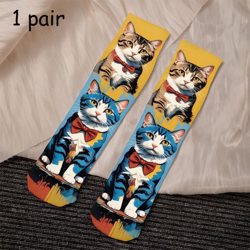 Funny Animal Socks Cat Dog Socks for Men Women Teens Christmas Gift Adult Women Men Teens Gag White Elephant Gifts