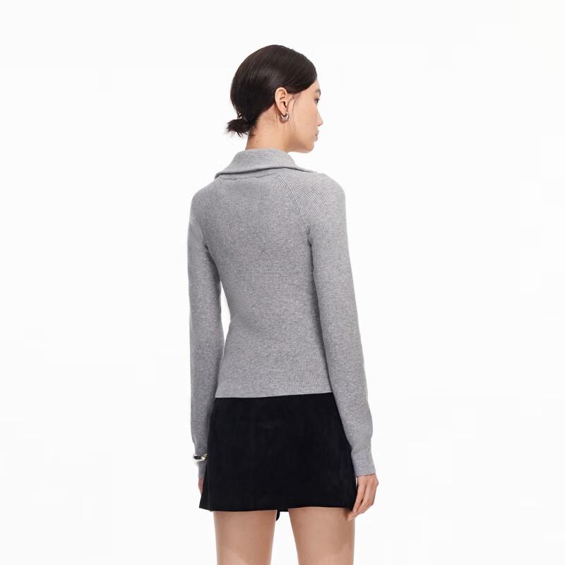 VEROMODA Women's Wool Blend Polo Collar Cardigan