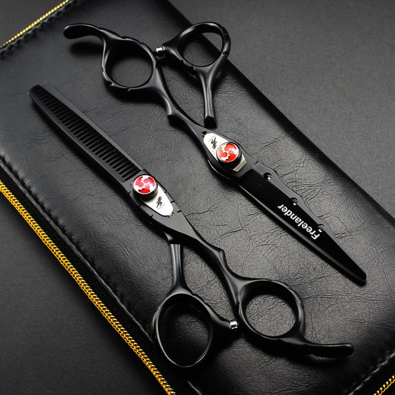 6.0 Inch Freelander, Black Paint, Hair Scissors, Hair Scissors, Flat Scissors, Bangs Scissors, Tooth Scissors, Thin