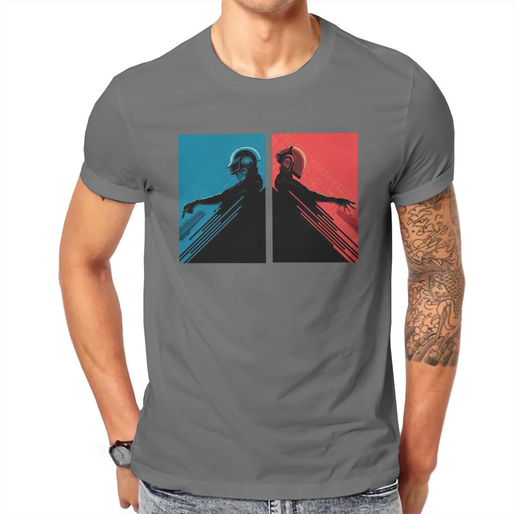 Daft Punk Electronic Music Band  Essential Tshirt High Quality Graphic Men Classic Summer Men Tops Cotton Harajuku T Shirt