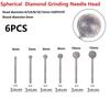 Durable Diamond Round Ball Burr Drill Bit Tool 4-12mm