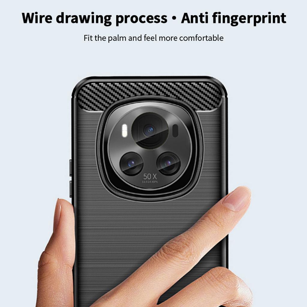 MOFI JK TPU Series-1 For Honor Magic6 5G Case Carbon Fiber Texture TPU Soft Back Cover