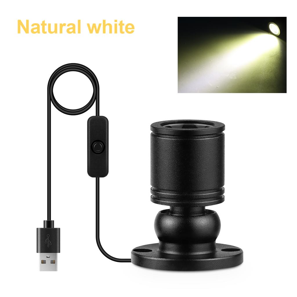 Lampadine LED Cavo USB Alimentato Mini Faretto Lampada LED 1W per Vetrina Armadio Decorazione Sfondo