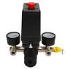 Air Compressor Pressure Switch Kit CE Valve Pressure Control Switch Black Cover Iron Meter Brass US