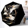 1pc Eagle Artwork Automatic Folding Umbrella - Portable Collapsible Design, 8-Rib Iron Frame, Durable Fabric Yy251125140