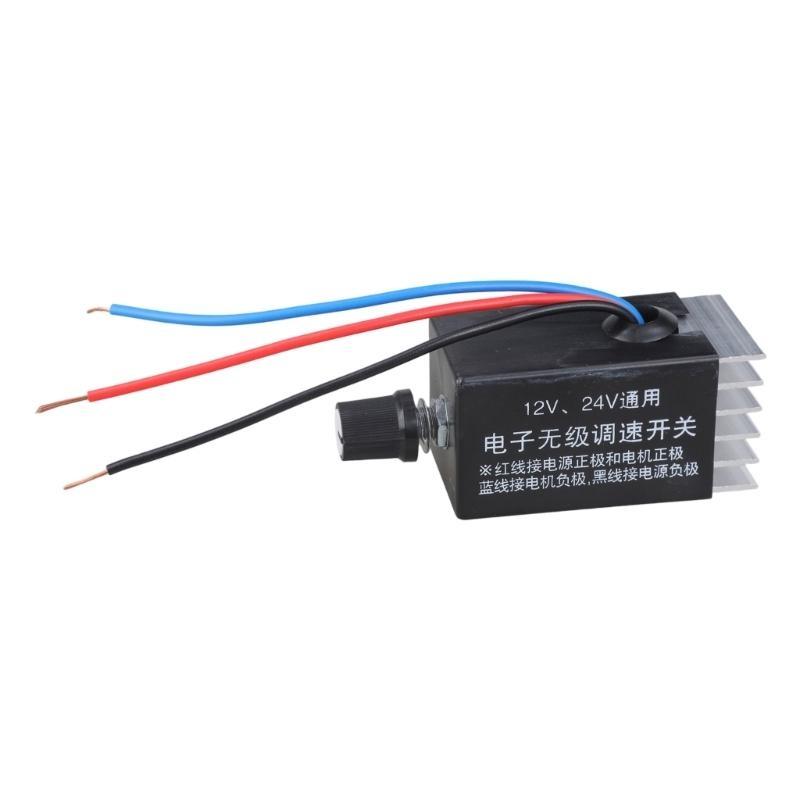 652F Motor Speed Controller Universal DC12V 24V 7A Stepless Speed Regulator