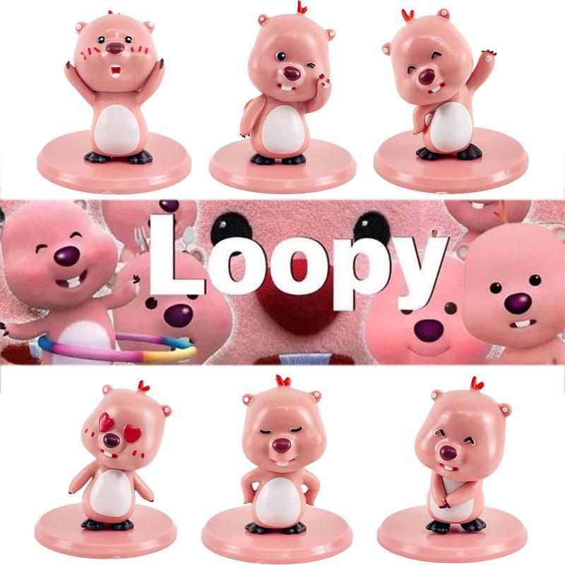 Zanmangloppy Figurine 6pcs Action Figure Model Toys Desktop Decoration Kids Gift