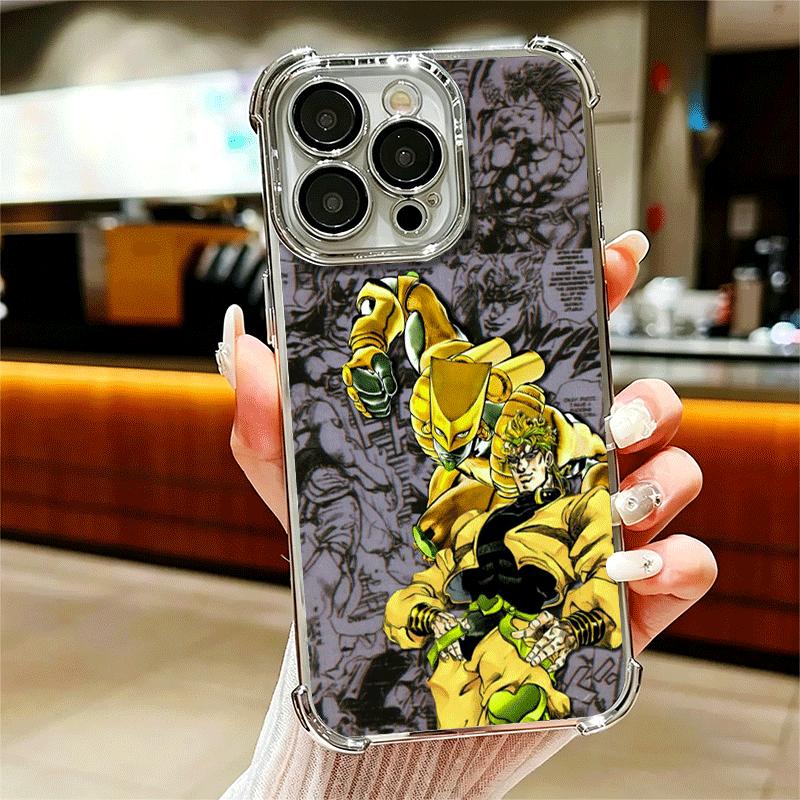 JoJo Adventure Dio Diego Brando Soft Phone Case For iPhone 15 16 17 Air 14 Pro Max 16E Plus 13 12 Mini Plating Anti-Fall Fundas