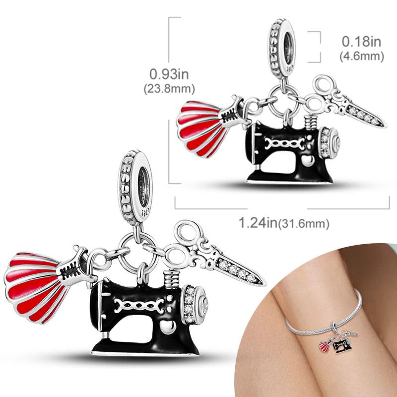New Copper Plated Red Charms Beads Coffee Cherry Charm Pendant Fit Original Bracelet Diy Women Jewelry Accessories
