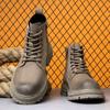 American retro Martin boots men's 2025 new autumn and winter leather British style tooling boots men's thick-soled flip leather shoes