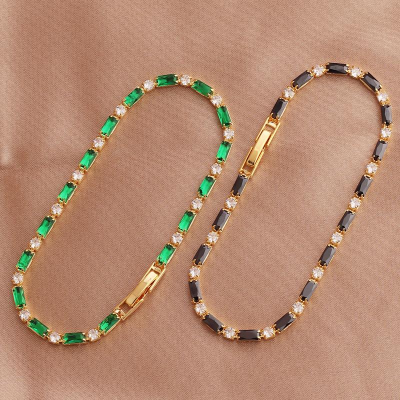 Luxury Rainbow Iced Out Zircon Tennis CZ Bracelet Women's Stretch Adjustable Bracelet Hippie Fashion Accessories Jewelry Gifts