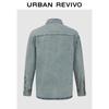 UR Men's 2025 Autumn Embroidered Washed Denim Shirt