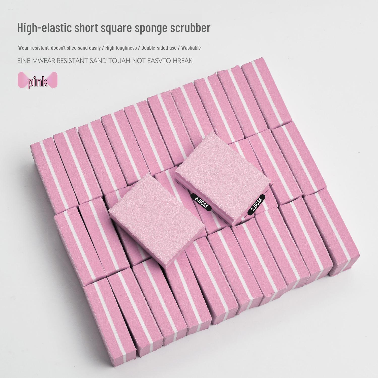 High Elastic EVA Nail File Sponge Buffer - Small Square Tofu Block Manicure Tool for Shaping and Sanding.