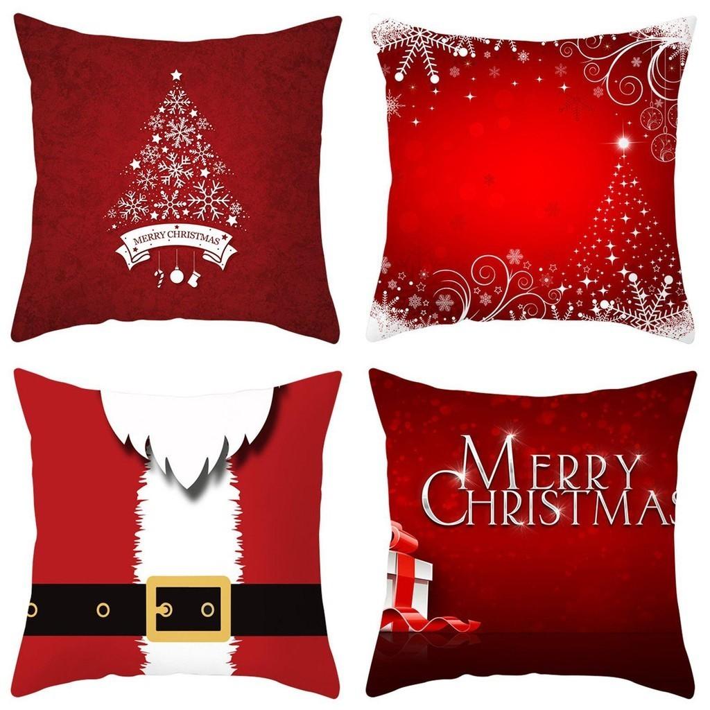 Vibrant Christmas Themed Pillowcase Soft Multicolor Cushion Cover For Cozy Living Rooms