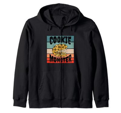 Keks Schokoladenmonster Backen Halloween Bäckerei Gruselig Zip Hoodie