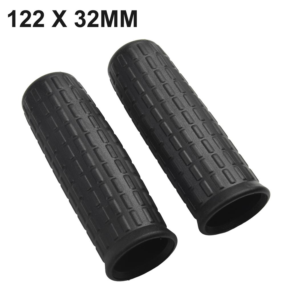 2PCS Rubber Handles Sleeve Round Non-slip Tubes Replacement Wheelbarrow Handles Anti-skid Shock Absorption Handles Sleeve
