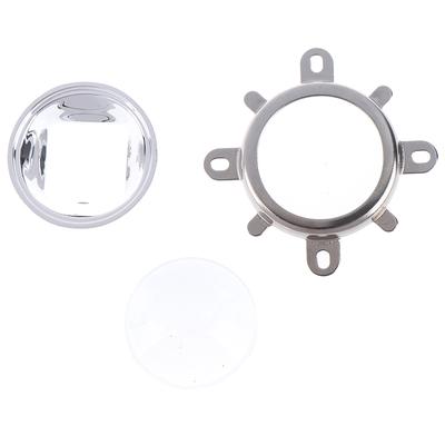 3Pcs/Set Led Lens Glass Reflector Collimator Fixed Bracket Cob High Power Chip
