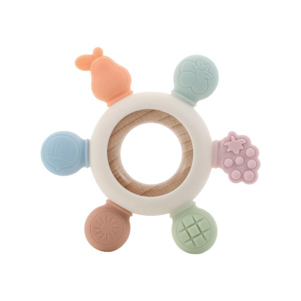 Fruits Shape Baby Teether Silicone Teething Ring New Baby Teething Toys  Newborn Accessories