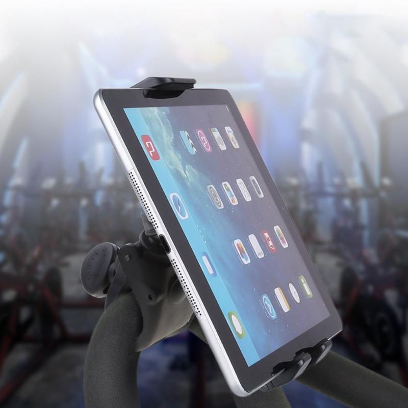 Motorcycle Bicycle Phone Bracket Handlebar Tablet Stand Mount for 4.7-11in Tablet Phone Holder Cradle for Gym Tread Mill