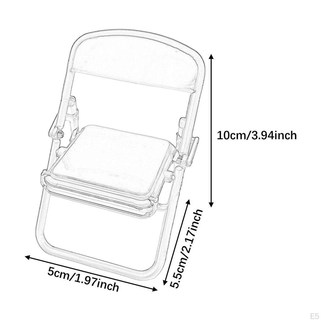 1/12 Figurka Akcji Składane Krzesło Mini Mebel Scena Akcesorium dla Lalki 6-calowy Pokój DIY