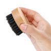 Men Mustache   Wooden Color Beech Brush Brd Care Shaving Clning Grooming Kit