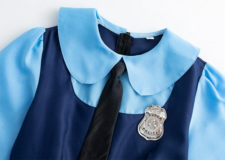 Judy Zootopia Police Rabbit Costume: Kids' Dress-Up Set for Girls, Perfect for Performances or as a June 1st Gift