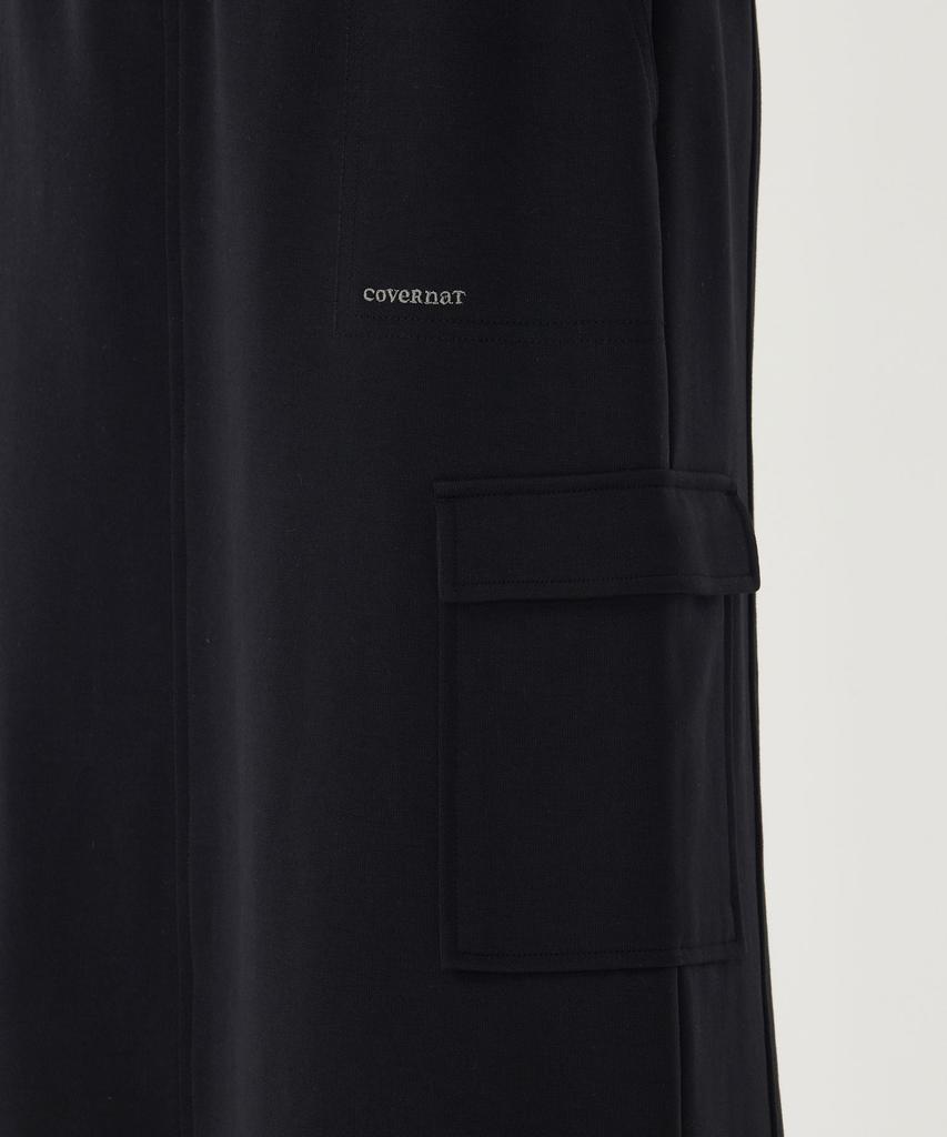 Covernat Woman Sweat Cargo Skirt Black