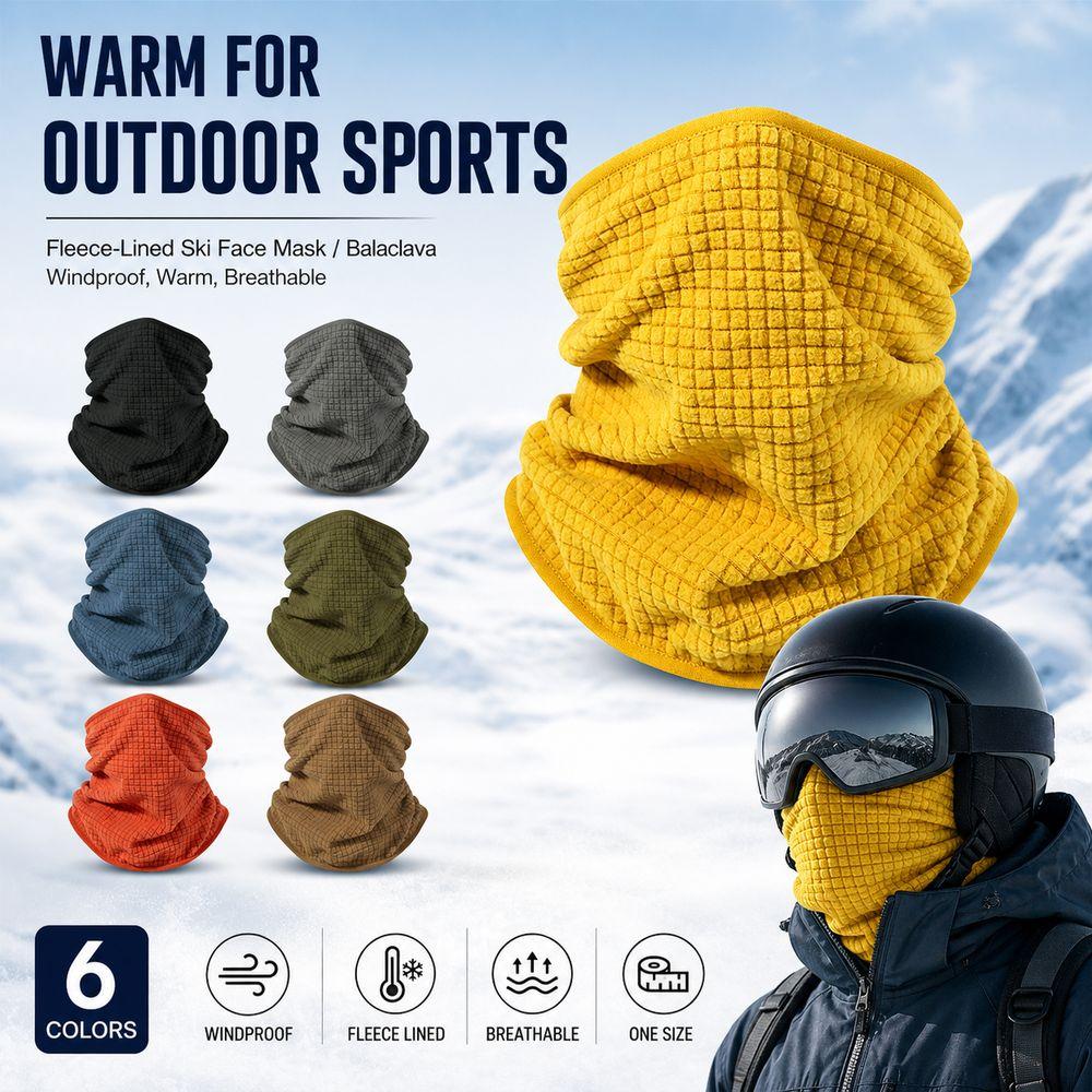 Windproof Neck Gaiter Thickened Fleece Neck Warmer New Winter Neck Warmer  Cycling