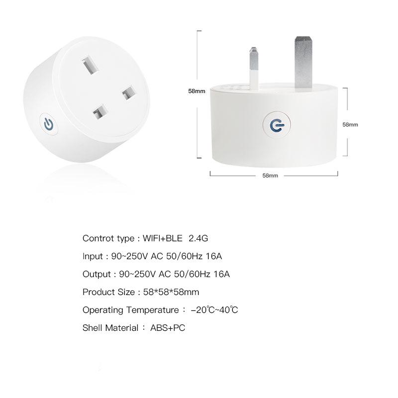 Matter Smart Plug: 16A Circuit Breaker with HomeKit, Alexa, and Google Compatibility (US, EU, UK Standards)